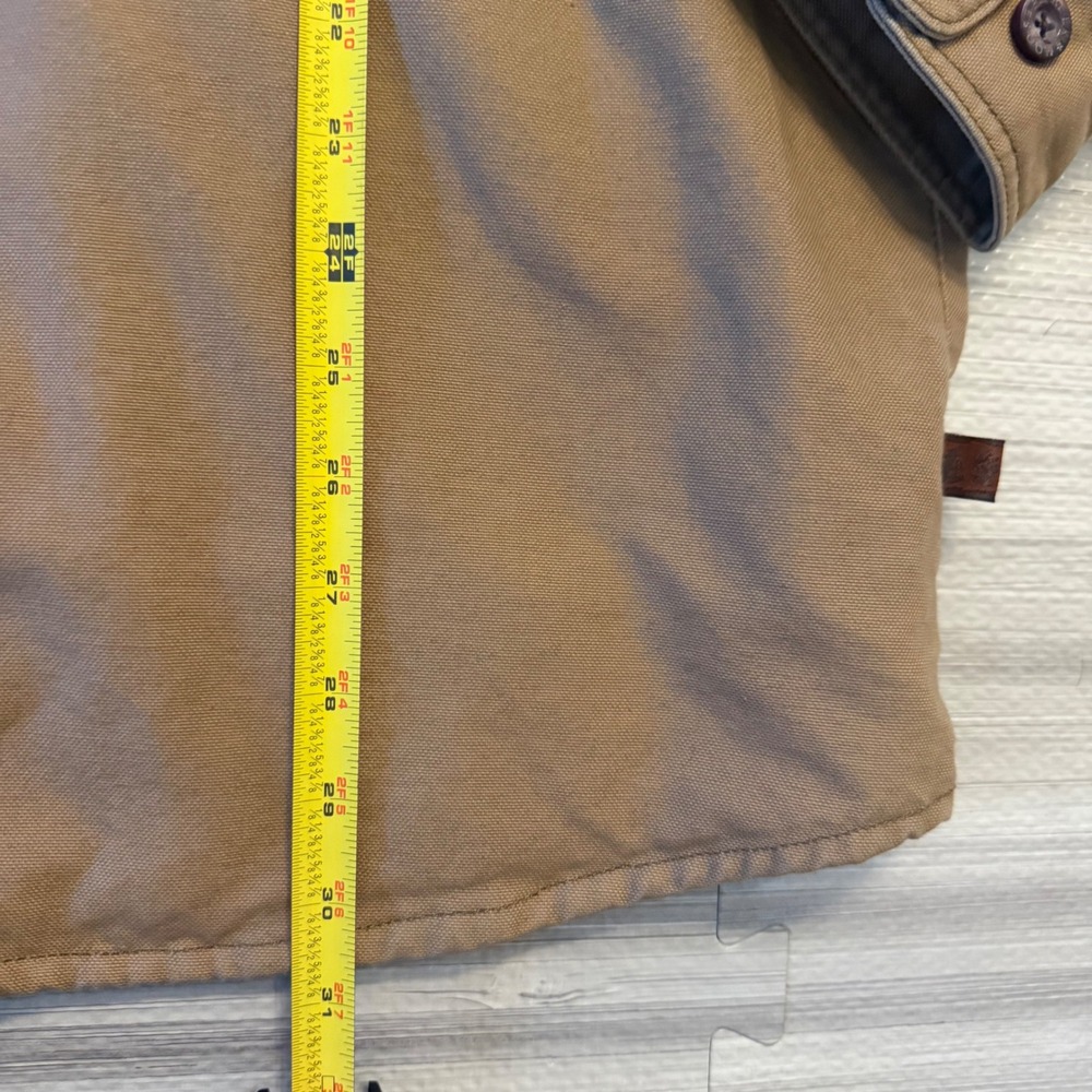 Moose Creek Shirt Jacket Mens Large Brown Canvas Fleece Lined Button Workwear - Picture 6 of 11
